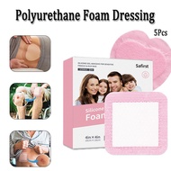 5Pcs Medical Silicone Gel Bedsore Patch Breathable Waterproof Foam Wound Dressing Exudate Absorbing 
