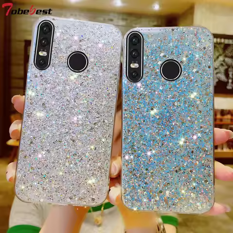 Shiny Glitter Silicone Case for Huawei P40 P30 P20 Lite Pro Y9 Prime Y7 Y6 2019 Y7P Y6P Gold Silver 