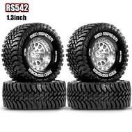 for  1.3" Rubber Tyres Mud Terrain Wheel Tire 1/18 1/24 Scale RC Car Axial SCX24 FCX24 TRX4M FCX18