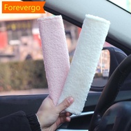 forevergo Car Seat Belt Shoulder Cushion Cover Soft Plush Teddy Fleece Interior Accessories Comfort 