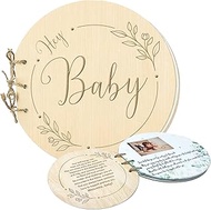 1DFAUL Baby Shower Guest Book, 80 Pages Hey Baby Shower Sign in Guest Book with Watercolor Design, B