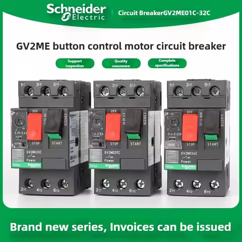 Schneider Electric Circuit Breakers GV2ME01/2/3/4/5/6/7/8/10/20/21/22/32C Motor Circuit Breakers