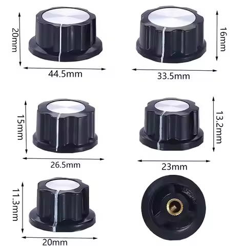 2pcs Potentiometer Knob Kit for Hole 6mm Dia MF-A01 MF-A02 MF-A03 MF-A04 MF-A05 Rotary Switch Knobs 