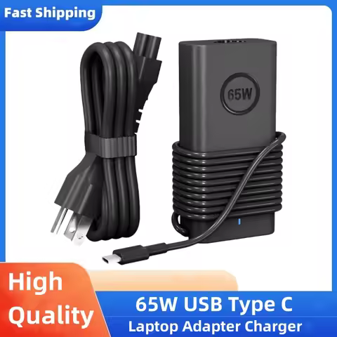 65W USB Type C Laptop Adapter Charger for Dell Latitude 7420 7370 7275 5285 5420 5520 7320 7410 5179