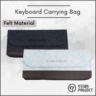 Keyboard Carrying Case for All 75% and 65% Full size Mechanical Keyboard including 60% 65% 75% FELT MATERIAL
