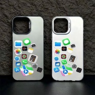 Creative APP Icon Suitable for Apple 17 Phone Case iPhone16Pro Premium 15Pro New Style 14Pro Fun 202