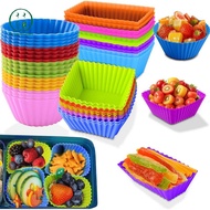 [Chicnest] 3/4PCS Silicone Lunch Box Dividers For Children Kids School Food Dividers For Bento Box S