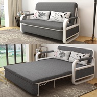 【aihome】Luxury Foldable Sofa Bed Nordic Premium Sofa Bed Modern Durable Breathable Fabric Optional S