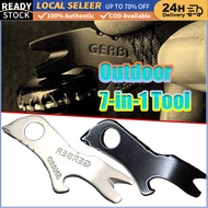 7in1 Gear Shard Keychain Tool Keychain Bottle Opener Multitool with Screwdriver 420Stainless Steel M