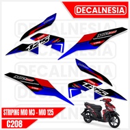 Mio M3 125 Motorcycle Striping Sticker, Anti-Scratch Modified Variation Sticker, Decalnesia C208