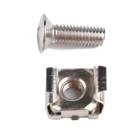 2 Set Square Hole Cage Nuts Screws M6x20 Mounting Screws Washers Server Rack Cabinet Universal Fit R