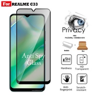 Tempered Glass Realme C33 Privacy Anti Spy Full Screen