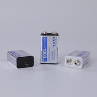 9V Rechargeable Lithium Battery Full Capacity 1,000mah Multimeter Microphone Flashlight Square Toy R