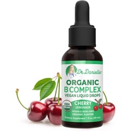 Organic Vitamin B Complex Liquid Drops | B Vitamins Complex Supplement with B3, B6, B7, B9 & Methyl 