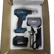 1200W 18V Cordless Hot Air Gu n Machine Rechargeable Heating Equipment  with 2 Nozzles