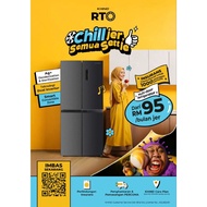 PETI AIS 4 Pintu Jimat Electric 466 Liter Khind Chillmaster X