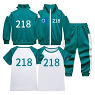 Kids Squid Game Costume Boys and Girls Jackets Tshirts Pants For Kids 218 Set