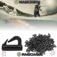 MAGICIANOK 200PCS Clevis Snaps, Plastic 13mm Rotating Snaps, Portable Lightweight Black Spinner Snap