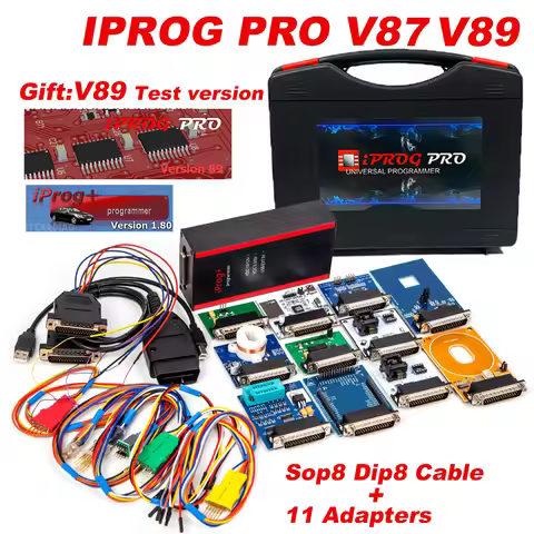 2026 V777 V87 Iprog+Plus Full Adapters 3in1 Support IMMO+ Correction+ Reset Replace Carprog IPROG Pr