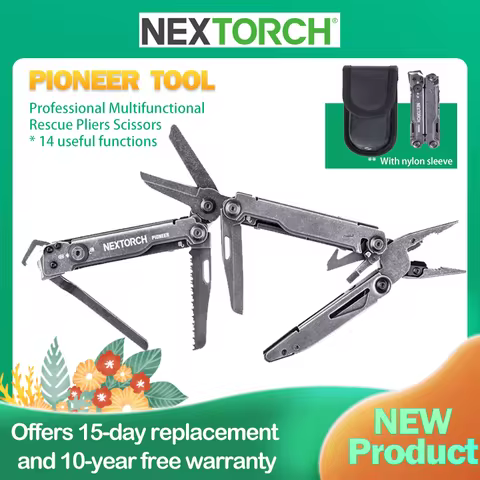 NEXTORCH Pioneer Multitools Plier Professional Multifunctional Plier knife Rescue Scissor Folding Pl