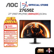 AOC 27G50Z GAMING MONITOR 27" GAMING MONITOR ( 27" FAST IPS FHD / 0.3MS / 260HZ / ADAPTIVE SYNC / HD