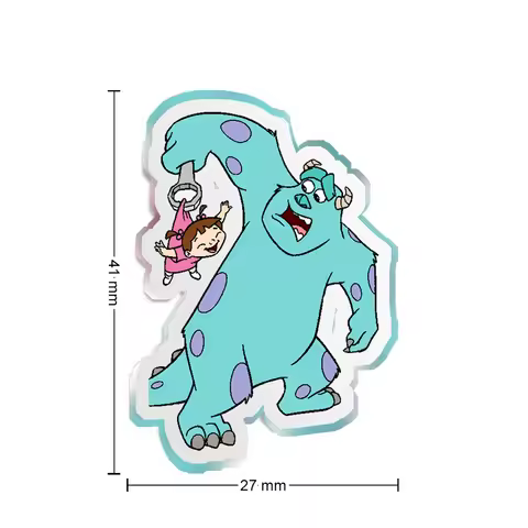 10 Pcs/Lot Monsters Inc Printed Clear Acrylic Resin Charms White Flatback Popular For DIY Craft Supp