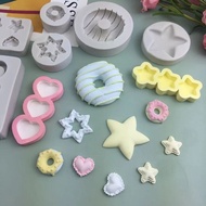 Love Star Donut Chocolate Silicone Mold Five-pointed Star Fondant Cake Baking Decoration Ornaments 5