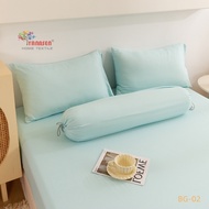 CADAR FITTED (4IN1) SET KAIN SATIN GETAH KELILING BEDSHEET FITTED