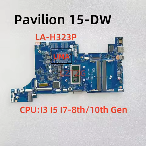 LA-H323P For HP Pavilion 15-DW Laptop Motherboard CPU I3 I5 I7-8th/10th Gen UMA/GPU 2G 100% Tested O