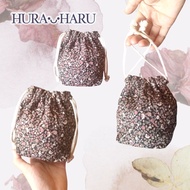 Drawstring Bag Japanese Fabric Floral Pattern Fw 002