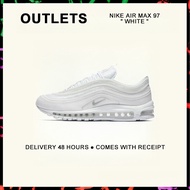 กล่องที่สมบูรณ์ Nike Air Max 97 " White " Running Shoes 921826 - 101 รับประกัน 1 ปี
