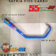 knalpot satria fu karbu sj88 fullset&amp;leheran BLUEMOON