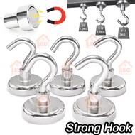 4 Pcs Strong Neodymium Magnetic Hook Hold Up To 34kg 5Pounds Diameter 20mm Magnets Quick Hook For Ho