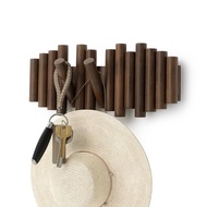 umbra Picket 5-Hook Wall-Mounted Storage Hook - Black, 10kg Weight Capacity, Decorative Interior Sol