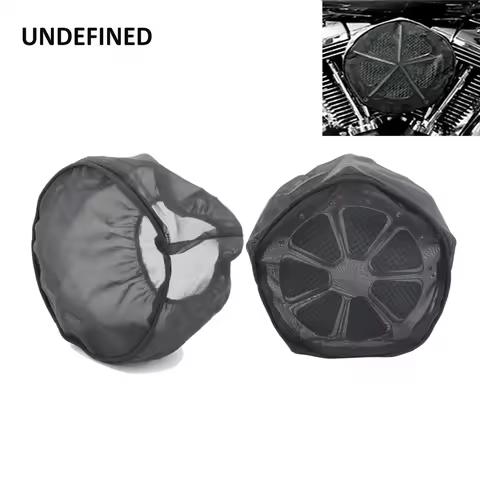 Motorcycle Air Filter Cleaner Kit Rain Cover Black Waterproof For Harley Touring Road King Dyna Soft