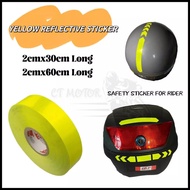 ctmotor Reflective Tape Sticker Safety Mark Adhesive Warning Pelekat Tape For Motorcycle Motor Box Helmet Waterproof