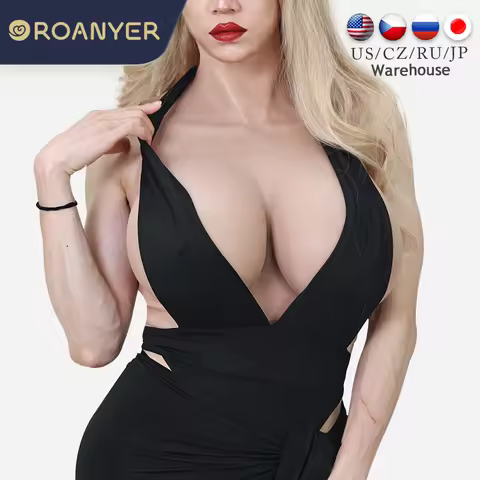 Roanyer Realistic H Cup Silicone Breast Forms for Crossdresser Costumes Drag Queen Fake Boobs Trans 