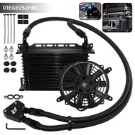 AN10 10/13/15Row Engine Oil Cooler Kit For LS1 LS2 LS3 LSX VE +7" Electric Fan Kit  LSX VE HSV VZ 19