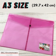 A3 Size C-Shape Document Envelope File Holder Closure with Name Card Pocket