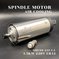 CNC Spindle Motor(Air Cooling)1.5kw ER11 220v 24000rpm/CNC สปินเดิล มอเตอร์