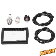 SENKMT Spark Plug Set, Black and White Compact Air Filter Tube, Durable Easy to Install Plastic Chai