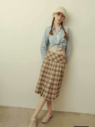 GISELLE SCOTT (Yellow•Blue)SKIRT กระโปรงลายสก๊อต