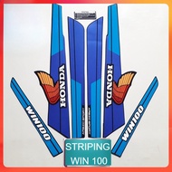 Motorcycle Striping Stickers List HONDA win 100 1989 Quality standard body listbiru