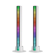 2pcs RGB ไฟตามจังหวะเพลง ไฟสั่งงานด้วยเสียง หลอดไฟ ไฟตกแต่งห้อง LED แถบไฟจังหวะดนตรี ไฟ rgb ไฟกระพริ