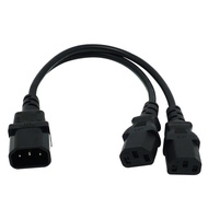 Pinzi C14 to Two C13 One for Two Power Extension Cord PDU Server Display Power Bifurcated Cord