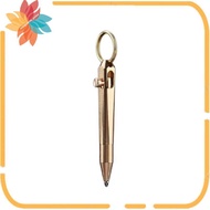 Mini Brass Writing Pen Keychain Business Signature Pen Student  Stationery Brass