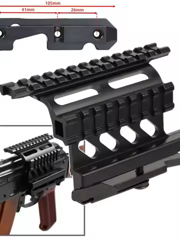 #Tactical AK Side Rail Mount Top Picatinny Rail Combo Mounted Lasers Scope Airsoft SAIGA for AK47 AK