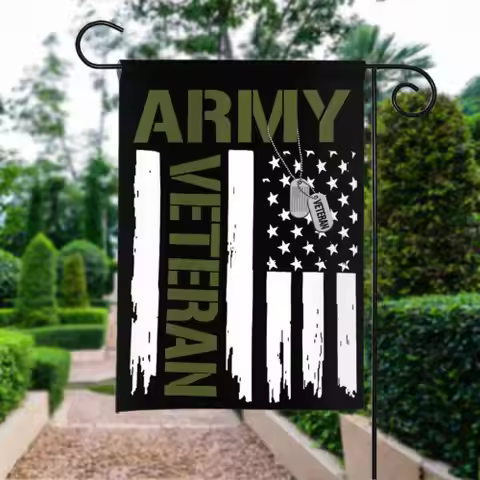 Memorial Day Double-sided Flag, United States Army Veteran Flag, US Army Veteran ZZU WWL IIC