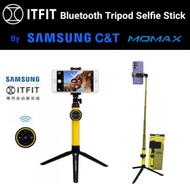 全新 未開封 原裝 Samsung C&T【ITFIT】by Momax Bluetooth Tripod Selfie STICK HK-SELFI 藍牙自拍桿 自拍神器 手機 直播 腳架 70cm