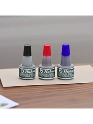 1pc/3pcs Stamp Ink, Water-Based Stamp Ink, 30ml Bottle Office Stamp Ink, Quick Drying Clear Imprint 